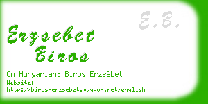 erzsebet biros business card